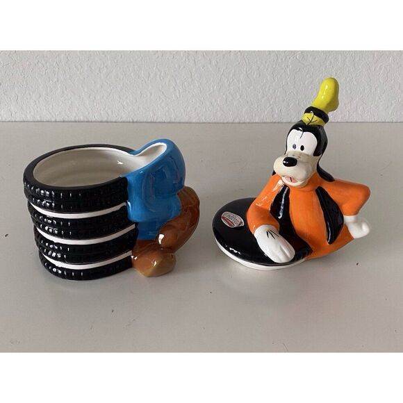 Disney Goofy Leaning On Oreo Stack Ceramic Cookie Jar Hand Painted Large NEW - Picture 12 of 15